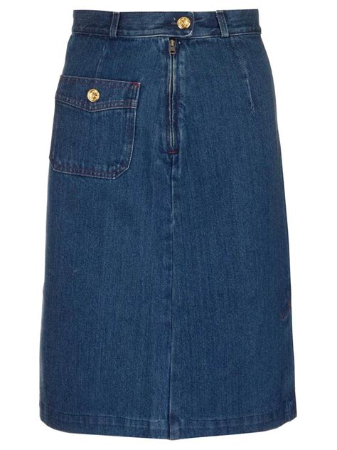 silk gucci skirts|Gucci skirt denim.